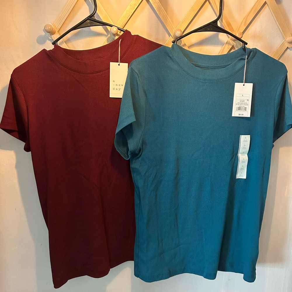 A new day ribbed t shirts